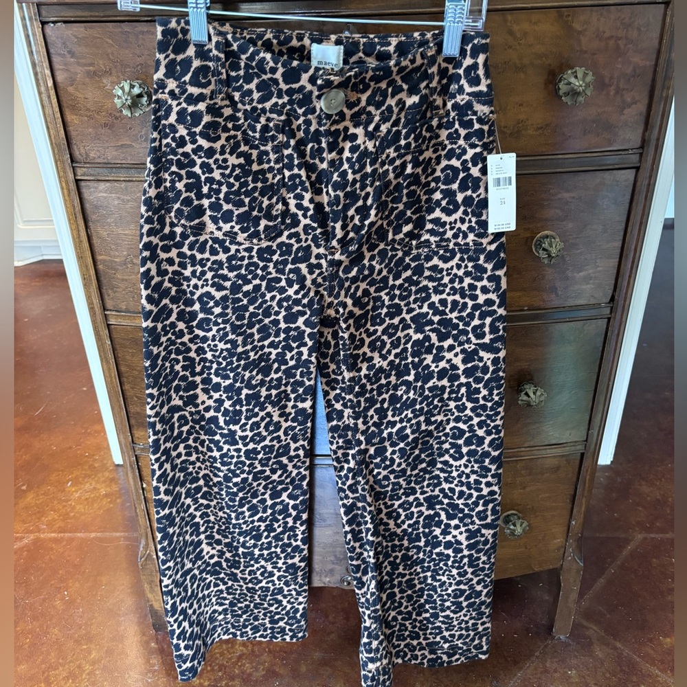 NWT Cheetah Anthropologie Maeve Jeans - Anima Collection